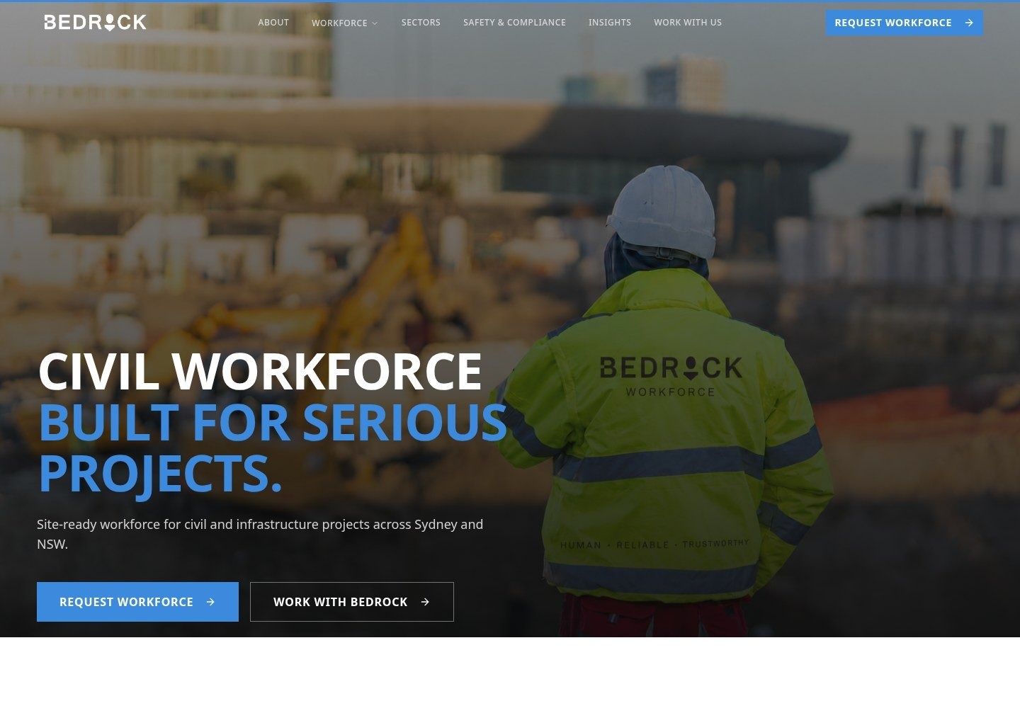 Bedrock Workforce — brand and website by Vertex